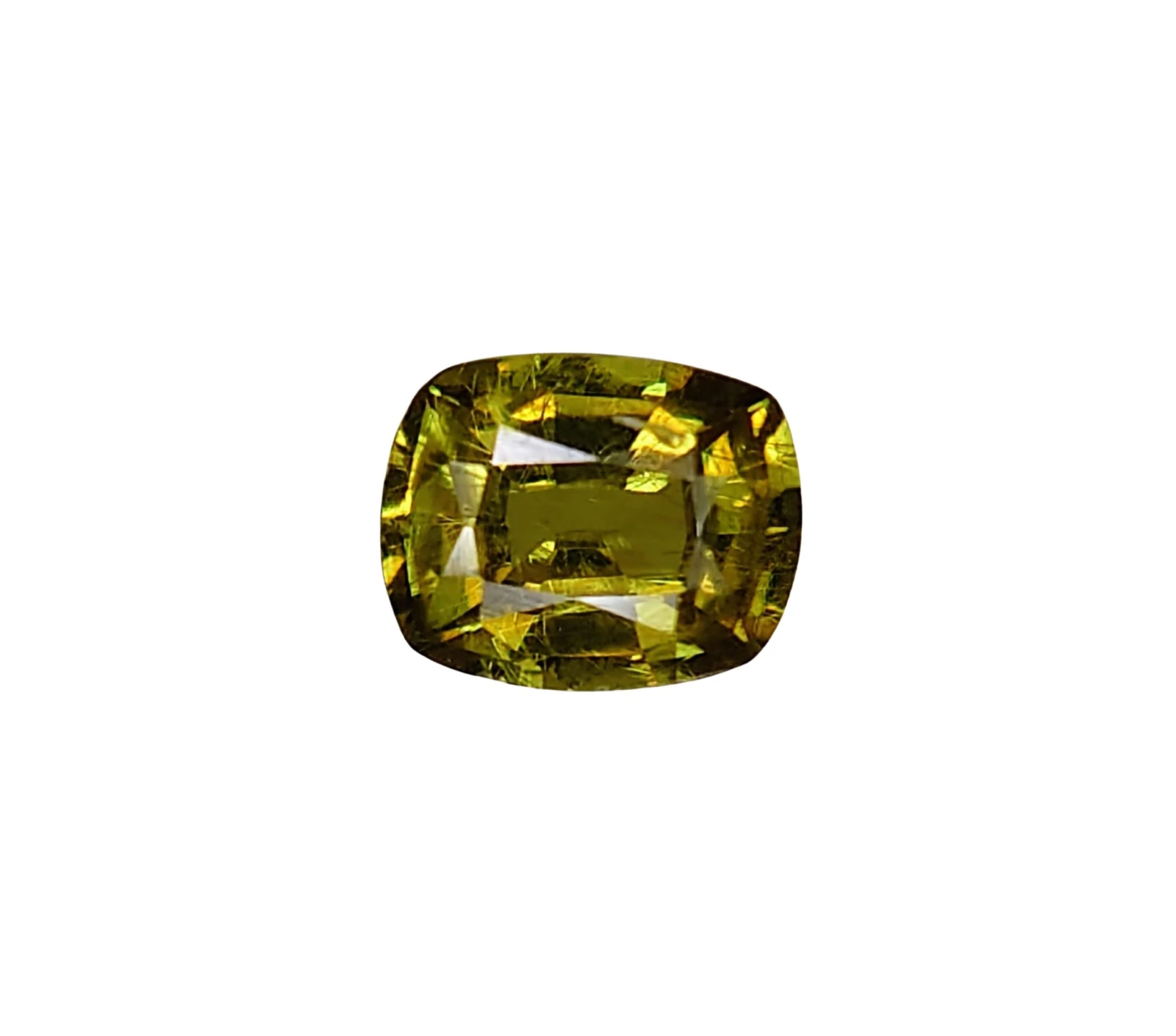 0.5ct Natural Cushion Faceted Demantoid Garnet from Pakistan — view 1